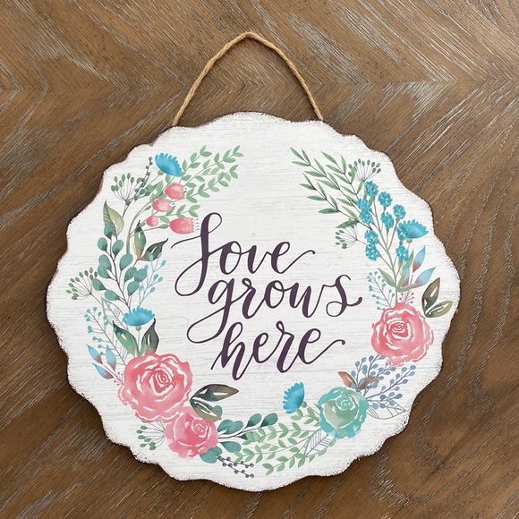 Other - Floral Home Decor Sign